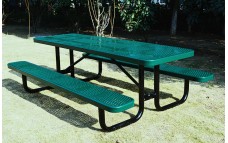 96" Perforated Rectangular Picnic Table