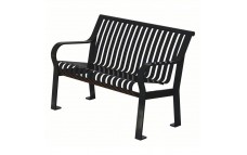 GGS steel bench with back, 46inch