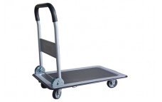Folding Platform Truck with 35 x 23 Solid Steel Deck 5" Rubber Wheels 600 Lb. Capacity