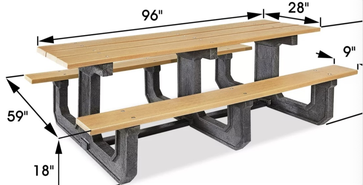 Recycle Plastic Tables 96inch