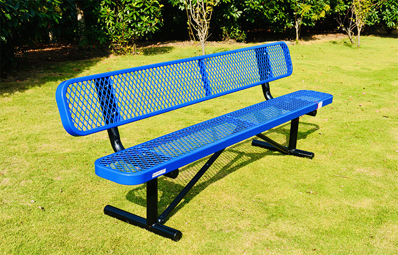 96" expanded outdoor bench with back