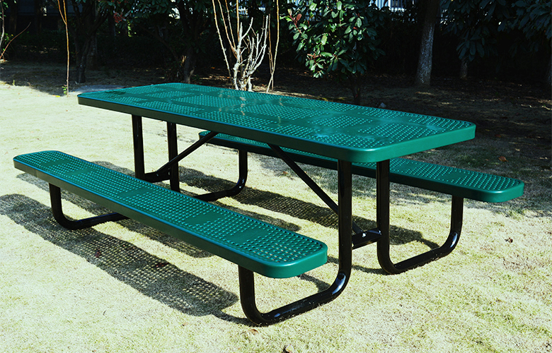 96" Perforated Rectangular Picnic Table