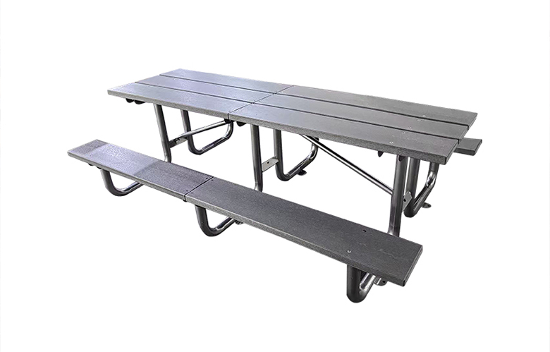 96" Steel Base Rectangular Picnic Table